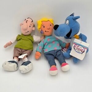 NEW Deadstock Disney Store Doug Patti Pork Chop Plush Set‎ of 3 Stuffies